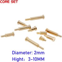 10Pcs Pogo Pin Connector Pogopin Battery Spring Loaded Contact SMD Needle PCB 3 4 5 6 7 8 9 10 12 14MM Test Prob Diameter: 2mm