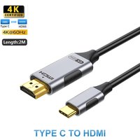 4K 60Hz USB C to HDMI Cable Type C Adapter HDTV Converter Cable for iPhone 15 TV Converter MacBook Air iPad Samsung Laptop