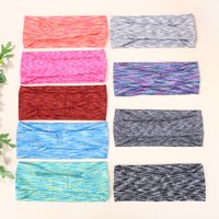 10Pcs Women Random Color Soft Elastic Hair Band Yoga Headband Sports Makeup Hair Hoop Vintag Headwrap Hair Accessories Wholesale