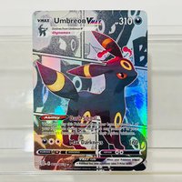 Pokemon Umbreon Vmax TG23/TG30 EN Version DIY Holographic Foil Texture Card, Perfect Condition Premium Anime Collection Card