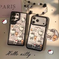 Kawaii Hellokitty Magnetic Phone Case for iPhone 17 Pro 11 12 13 14 15 plus 16 Pro Max Cover With Magsafe 3D Cartoon Stand Case