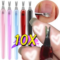 10PCS Dead Skin Fork Nail Cuticle Pusher Pedicure Nails Care Tools Cuticle Stainless Steel V-shaped Sharp Nails Trimmer Pushing