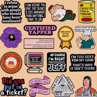 Funny Cartoon Quotes Enamel Pines Medal Poppy Brooch Metal Pins Badge on Backpack Clothing Accessories Fashion Jewelry Gifts