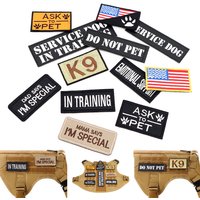 1 Piece Tactical Patch Bundle For Dog Harness Collar Vest Personalized Patches Tags Sticker Label Custom Name ID Service Dog