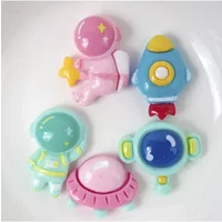 10/100pcs Resin Space Series Astronaut Alien DIY Pendant Craft Patch Children's Hair Tie Decorative Material Scrapbook