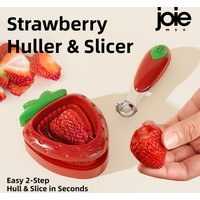 Joie Strawberry Huller Slicer Stainless Steel Strawberry Slicer Fruit Leaf Stem Remover Salad Cake Tools Kitchen Accessories