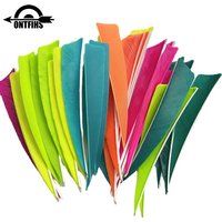 ONTFIHS 50 Pcs 4" Shield Arrow Feathers Archery Fletches DIY For Hunting Traditional Bow Arrow Acessories