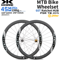 AliExpress KORE 29in Wheels 45mm Carbon Wheelset 60T Ratchet Hub 110x15mm 148x12mm BOOST 24H Pillar Spokes Ultra-light 1386g MTB Bike Wheel