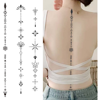 One Rune Spine Waterproof Temporary Tattoo, Lasting 1-2 Weeks, Semi-Permanent Tattoo Color, Realistic Non-Reflective Fake Tattoo