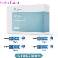 Dr. pen M9 Cartridge Needles: 18/36/42/ Round Nano pin Anti-Backflow Bayonet Heads with Chip-Controlled Adjustable Length