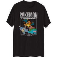 Anime Pokémon Kanto Starter Evolutions Printed Cotton T-shirt Summer Men's and Women's Harajuku Clothing Fashion Casual T-shirt