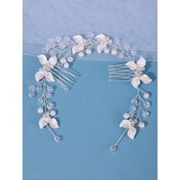 Women Flower Comb Headwear Wedding Hair Accessories Fashion Shaped Bride Insert Hair Clip Jewelry Fashion Headwears