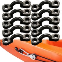 10Set Kayak Clips Inflatable Boat Fish Rowing Tool Marine Boats Aquatic Sports Surfing Deck Rigging Kit Elastic Rope Accessories