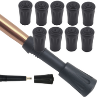 20 pieces/10 pair Nordic Walking Pole Trekking Pole Tip Protectors Rubber Pads Buffer Replacement Tips End for Hiking Stick