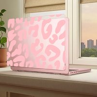 Pink Leopard Print Laptop Case for MacBook Neo 13 A3404 A18 Shell for Pro 14 16 M5 Air 15 13 Case for Air 13 Case for Pro 13 M2