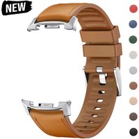 Leather Silicone Strap for Samsung Galaxy Watch 8Classic 46mm Original Connector Bracelet for Galaxy Watch 8 40mm 44mm Wristband