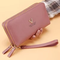 Klassische Geldbörse, Clutch-Geldbörse mit großem Fassungsvermögen und Reißverschluss, Kartenhalter mit 8 Fächern und mehreren Fächern, elegante Hand-