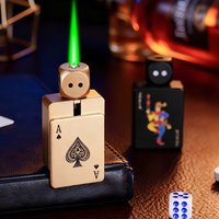 Trendy Rotating Dice Playing Cards Three-dimensional Lighter Decompression Toys Trendy Playing Poker Lighter Gift Wholesale
