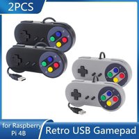 2PCs USB Gamepad Retro Gaming Joystick Wired Controller for PC NESPi RetroPie Game Controller For Raspberry Pi 4B 3B