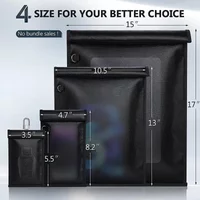 Waterproof Fireproof Car key Signal Shielding Bag RFID Blocking Pouch Car Key Faraday Bag RF Signal Blocker Mobile Phone Case