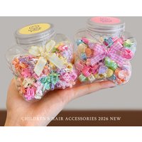 New 20PCS/Set Kids Mini Hair Claw Clips Cute Cartoon Flower No Hurt Hair Strong Grip Non Slip Toddler Girls Hair Accessories