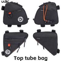Ulac Triangle Cycling Bag Bicycle Front Saddle Tube Bag Bike Frame Pouch Bag Holder Outdoor MTB Mountain Bag Waterproof Fabric