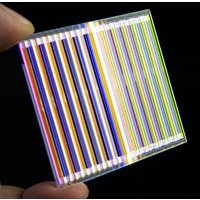 55x50x2.5mm Optical Prism Physics Experiment Prisma Rectangle Dichroic Prism Lenses with metal frame Prism