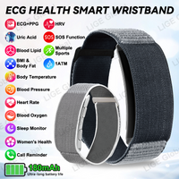 LIGE ECG+PPG Nursing Grade Smart Bracelet Blood Fat Uric Acid Blood Pressure Body Temperature Men Women Health Sports Watches