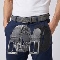 New Fashionable Men's Elastic Belt Pin Buckle Belt High Quality Men's Outdoor Casual Belt Simple Men's Clothing Accessories