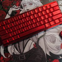 Palace Flower Metal Keycaps Custom Electrophoretic Wine Red Aluminum Alloy Keycaps UV Cherry Profile Point Key Cap for Gamers
