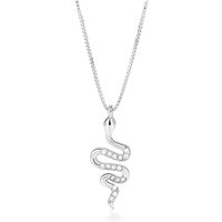 Huitan Exquisite Snake Pendant Necklace with Dazzling CZ Stone Personality Women's Wedding Party Necklace Gift Statement Jewelry
