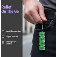 Stress Anxiety Relief Keyboard Keychain Six Keys Button With Light For Office Home Adults Kid Decompression Clicker Gifts