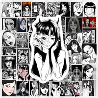 10/30/60Pcs Junji Ito Tomie Sticker DIY Toy for Scrapbook Junk Journal Laptop Phone Luggage Bottle Guitar Decorative Waterproof