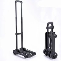 Portable Folding Hand Truck Collapsible Luggage Cart,Duty Travel Trolley with Telescopic Handle for Shopping Moving Business