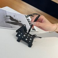 Fashion Pendant Bag Accessory Silver Rivets Horse Bag Charm Accessories Hand Sewn PU Leather Foal