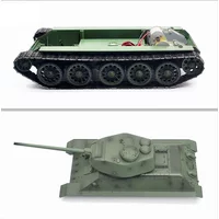 Henglong Tank Accessories 3909 Soviet T34/85 Plastic Vehicle Chassis, Surface, Turret Assembly, Telescopic Gun Tube Component