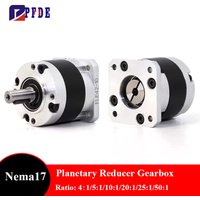 Nema 17 Planetary Gearbox Motor Speed Reducer Ratio 4:1/5:1/10:1/20:1/50:1, Input hole 5mm for Nema17 Stepper Motor