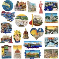 Europe Italy Sicilia Pisa Venezia Cenova Etc. 3D Fridge Magnets Tourism Souvenir Refrigerator Magnets Sticker Collectio Articles