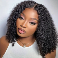 Jerry Curly Short Bob Human Hair Wig - 13x4 Lace Front 150% Density Natural Curly Suitable for Women Optional sizes