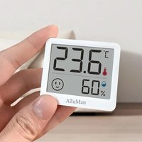 DUKA Atuman 2.5 Inch LCD Electronic Digital Temperature Humidity Meter Indoor Mini Thermometer Hygrometer Weather Sensor Clocks