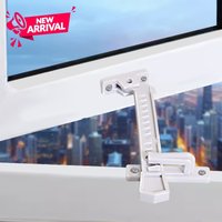 New Outward Opening Window Limiter Latch Stopper Locator Child Safety Lock ABS Wind Brace Fixator Casement Window Support Catch
