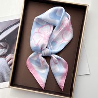 Fashion Floral Print Scarf Silk Imitation Scarf Women Square Hairbands Foulard Female Bandana Neck Kerchief Headbands 2026 New