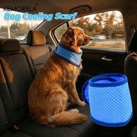 KEMORELA Instant Ice Dog Cooling Scarf Breathable Suitable For Small Large Dogs Cats Summer Outdoor Comfort with Tape Closure