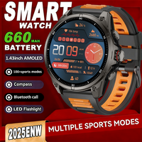2025 NEW GPS Smart Watch For Outdoor Sports Smartwatch Compass Altimeter Barometric 10ATM IP69K Waterproof AMOLED Mens Bracelet