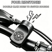 USB Rechargeable Bicycle Bell Portable Bicycle Electric Bell 4 Modes Mountain Bike Cycling Anti-theft Alarm Horn Bike Accessorie