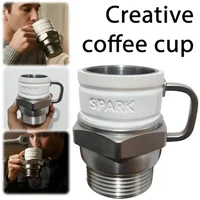 Spark Plug Mug Funny Novelty Coffee Mugs Unique Travel Cup Personalized Automotive Mugs for Men Car Lovers Gearheads, Collectors