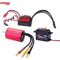 SURPASS HOBBY KK Combo 2838 3600KV Brushless Motor w/ 35A ESC + S0025M 25G Servo 2S 3S for 1/14 1/16 RC Off-road On-road Car