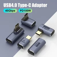 USB 4.0 PD 100W 8K 60Hz Charger Connector 40Gbps High Speed USB C OTG U-Shape Straight Angle Male to Female Adapter for Macbook