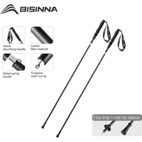 BISINNA 2pcs Ultralight Trekking Poles Folding Walking Sticks Carbon Fiber Hiking Poles Portable Trail Runing Canes image 4