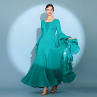 2026 New-style Modern Dance Dress One-piece Standard Ballroom Dance Costume Practice Wear 1866